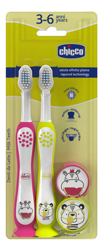 Setx2 Cepillo Dental Niño 3-6años Pack Mvd Kids Chicco Bebe