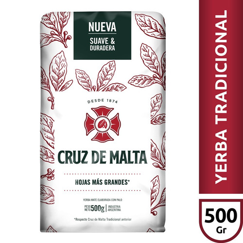 Yerba Mate Tradicional Cruz De Malta X 500 G