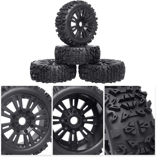4 Ruedas Hexagonales 1/8 Buggy Off Road De 0.669 In Para Mod