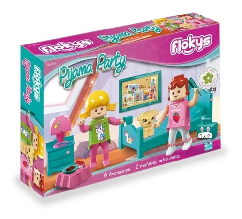 Flokys Figuras X2 Pijama Party 01-2031 Srj 