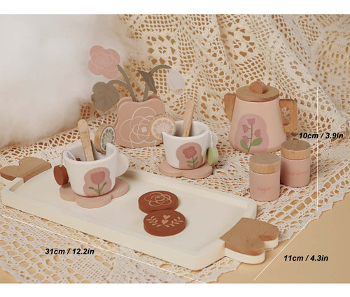 Juego De Té Pretend Play Juguete De Aspecto Delicado Y Fino