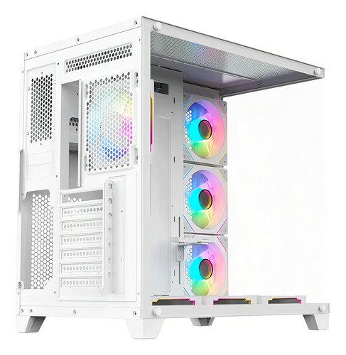 Gabinete Gamer Acegeek Mercury R425, Mid-Tower, Lateral de Vidro, Branco, AG-MERCURY-R425-WH