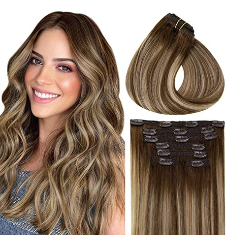 Vivien Balayage Clip En Extensiones De Pelo Humano Ryr21