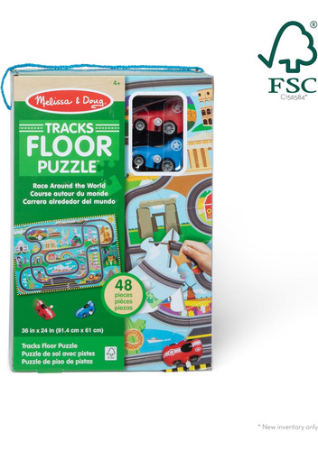 Plantilla De Cartón Melissa & Doug Race Around The World Tra