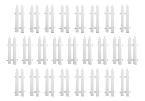 Valla De De Navidad, Valla De Estacas Blanca, 25 Piezas
