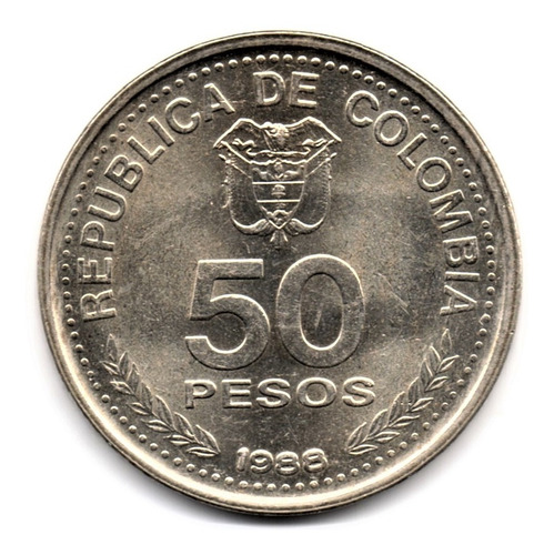 50 Pesos 1988 Centenario Constitución Nacional De 1886