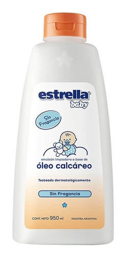 Oleo Calcareo Estrella Baby Para Bebes Sin Fragancia X 950ml