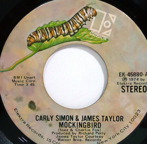 Carly Simon & James Taylor 1974 Mockinbird Grownup Compacto