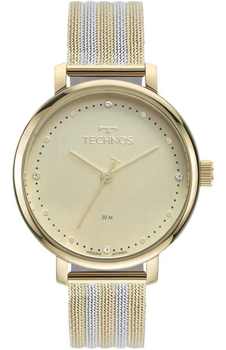 Relógio Technos Style Feminino Bicolor 2035msw/1x Cor da correia Dourado