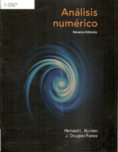 Libro Análisis Numérico De Richard L. Burden, Douglas J Fair