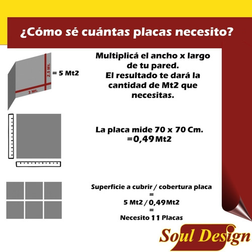 Imagen 6 de 10 de Pack 5 Placas Auto Adhesiva Mosaico Relieve Apto Cieloraso
