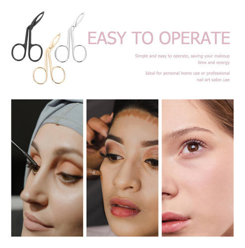 Pinzas Oblicuas Para Cejas De Acero Inoxidable, 3 Unidades