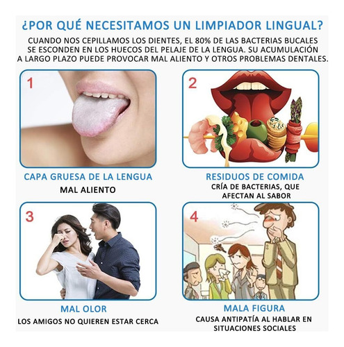 Limpiador De Lengua De Acero Inoxidable, Raspador De Lengua