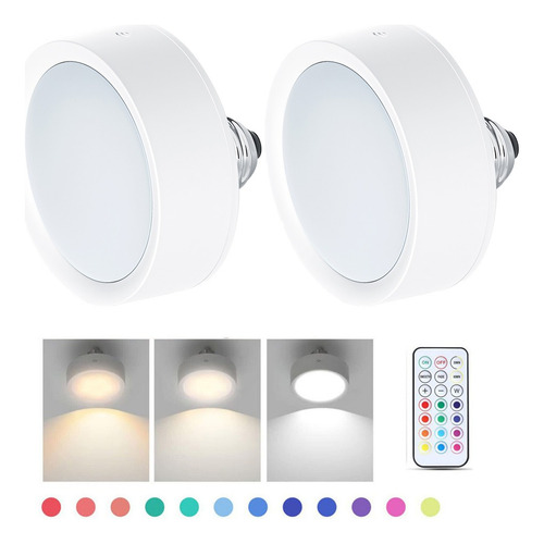 Bombilla Led Con Base E26/e27, Bombilla De Colores Rgb, Cont