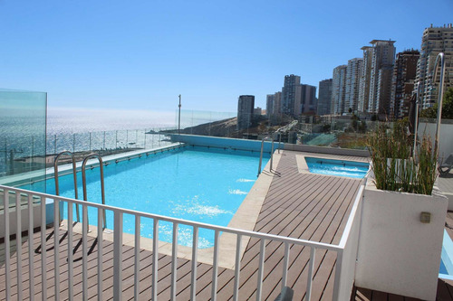 Imagen 16 de 20 de Arriendo Depto. Nuevo, Amoblado, Reñaca 2d/2b, Vista Al Mar