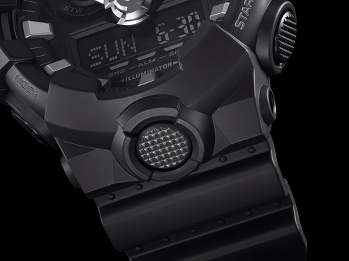Relógio masculino Casio G-shock GA-700-1b Mesh Black Bezel Black Background