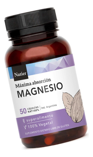 Cápsula De Magnesio | Natier | X50 Cáps
