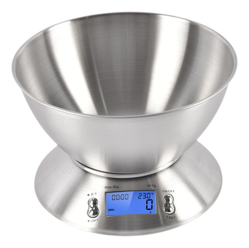 Báscula De Cocina Para Alimentos Con Cuenco, Báscula Para