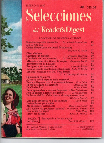 Selecciones Del Reader´s Digest Nº110 Enero 1950