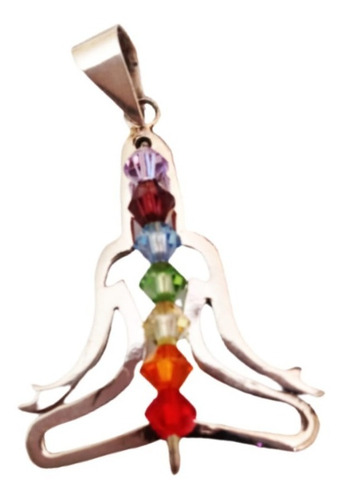 Dije Meditación Chacras Chakras Reiki Armonía Amuleto Plata