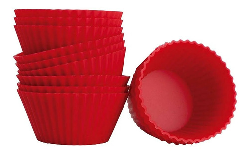 Imagem 4 de 5 de Forma Antiaderente 12 Cavidades Cupcake Com Formas Silicone
