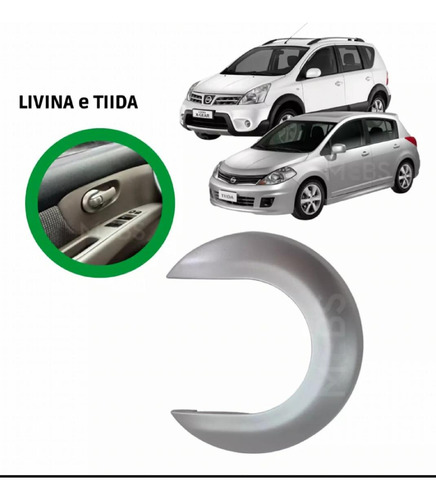 Acabamento Moldura Maçaneta Interna Nissan Livina E Tiida