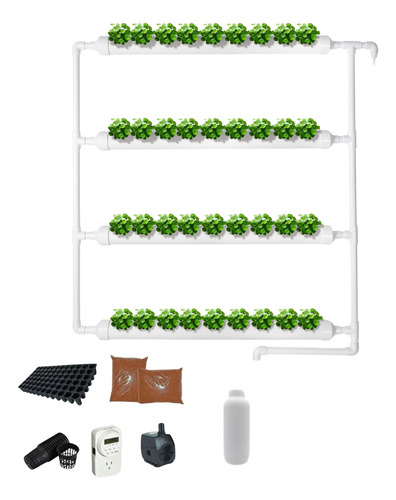 Sistema Hidropónico Tipo Nft De Pared 36 Hortalizas