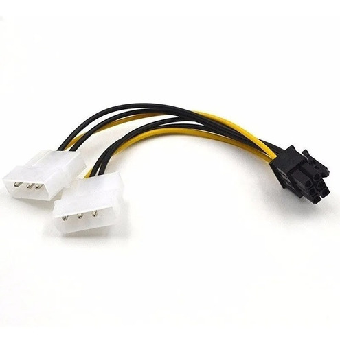 Cable Molex Pc 2 X 4pin A 6pin Para Tarjeta Video