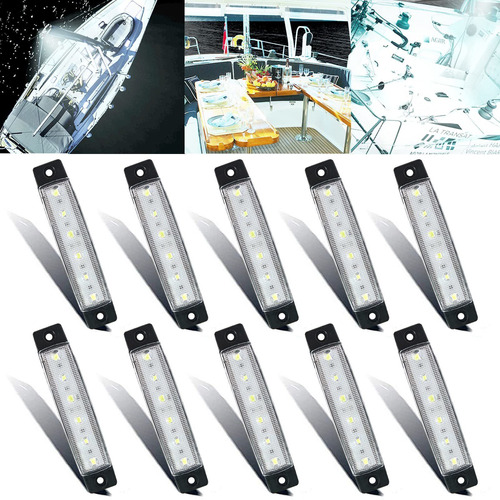 Hong 111 Set 10 Luz Led Para Decoracion Bote Lancha 12v