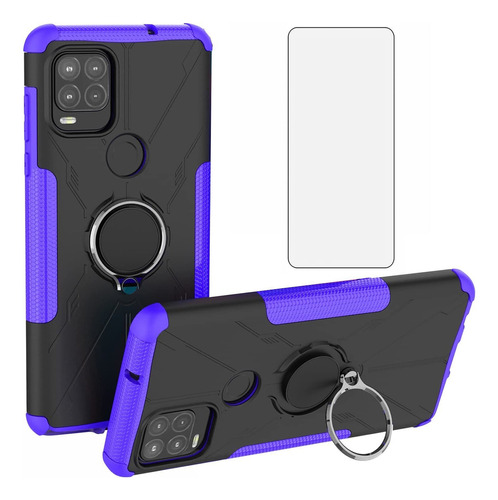 Funda Para Moto G Stylus 5g Y Pantalla De Vidrio Templado Pr