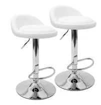 Comprar Banquetas Taburetes X2 Desayunador Barra Regulable Cromada