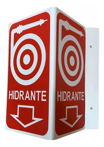 Cartel Hidrante 10x18 Tipo Carpa Cm Señalización Empresa 