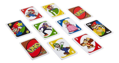 Juego De Cartas Uno Super Mario +7 Mattel