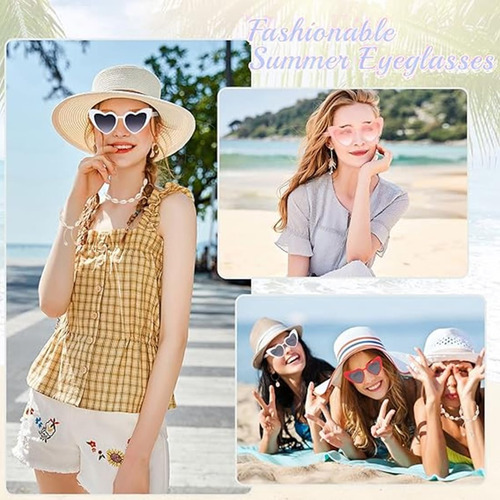 Gafas De Sol Clásico Con Forma De Corazón,protección 4