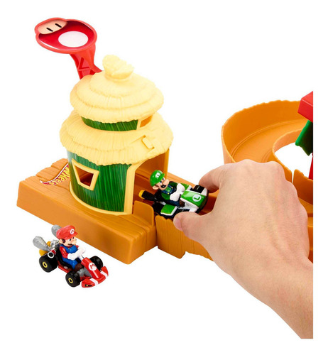 Hot Wheels Mario Kart Pista De Juguete Carrera En La Selva