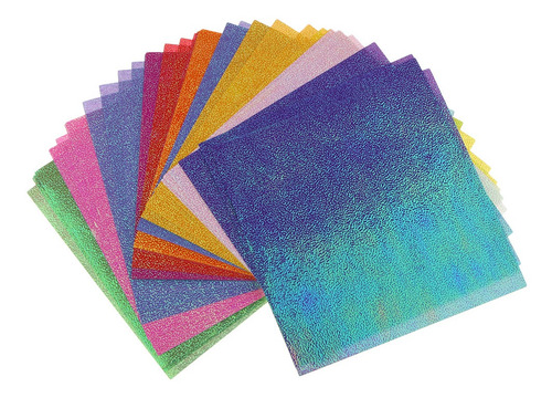 100 Hojas Papel De Origami De 7 X 7cm, Multiolores Shimmer