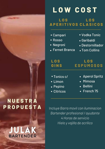 Imagen 2 de 9 de Barra Movil /barra Para Eventos / Bartender / Tragos