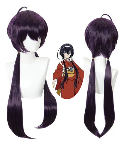 Peluca Wenhao Stray Dogs Kyka Izumi Cos Con Doble Cola De Ca