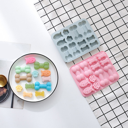 Molde De Silicona Con Forma De Pez Con Forma De Hueso Para G