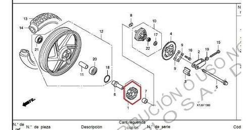 Juego Manchon Taco Corona Storm Ybr125 Original Honda M3