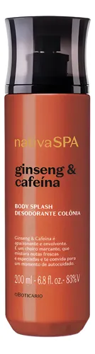Body Splash Colônia Spa Ginseng & Cafeína