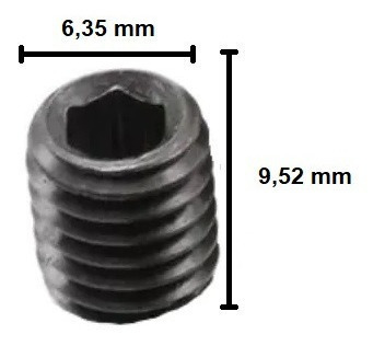 Parafuso Allen Sem Cabeça 1/4 X 3/8 - 20 Unidades