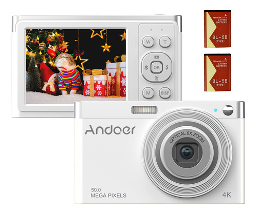 Andoer Cámara De Video Camcorder 4k Portátil 50mp 2.88  Ips