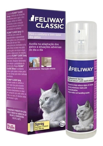 Feliway Classic Spray - Auxilia Adaptação Comportamento Gato