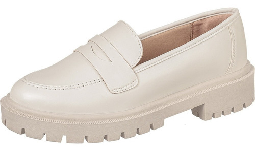 Mocassim Tratorado Casual Feminino Oxford Sola Leve Borracha