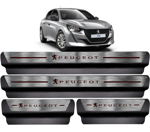 Soleira Aço Inox Peugeot 208   2020 Acima