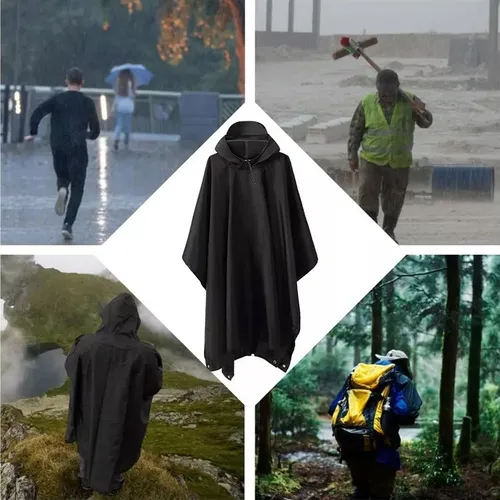 Portátil Capa Impermeable Para Lluvia Tipo Manga Con Capucha