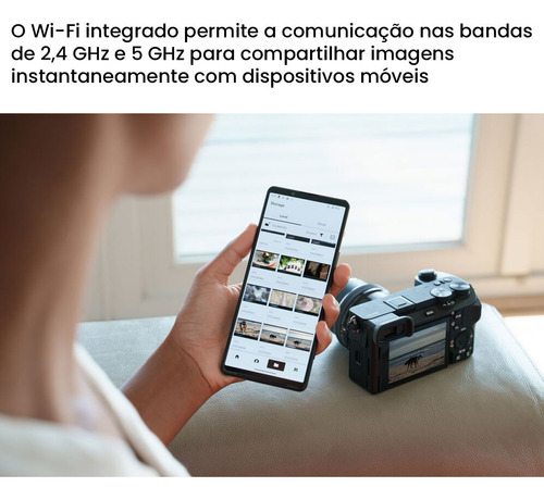Câmera Mirrorless Sony A6700 26mp 4k 120fps + Lente 18-135mm