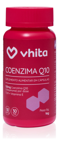 Coenzima Q10 Ubiquinona 120mg Com Vitamina E e TCM 30 cáps  Vhita