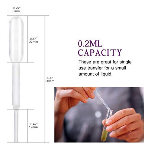 Pipetas De Transferencia Mini De Plástico De 0.2 Ml Me...